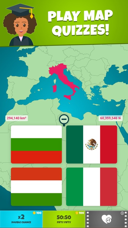 Flags 2: Map - Geography Quiz