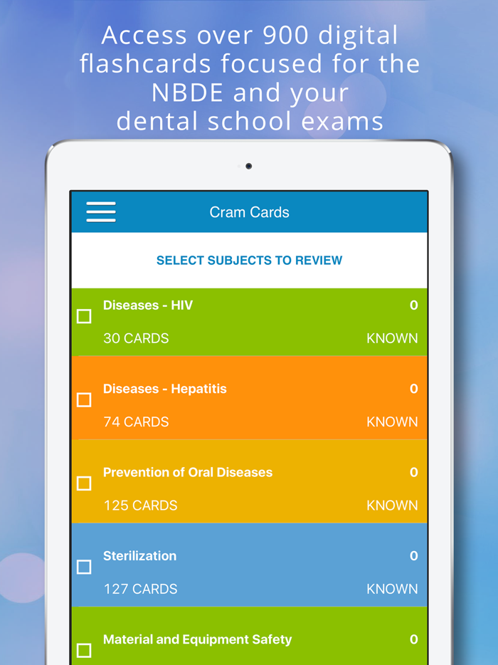 Dental Health Cram Cards
