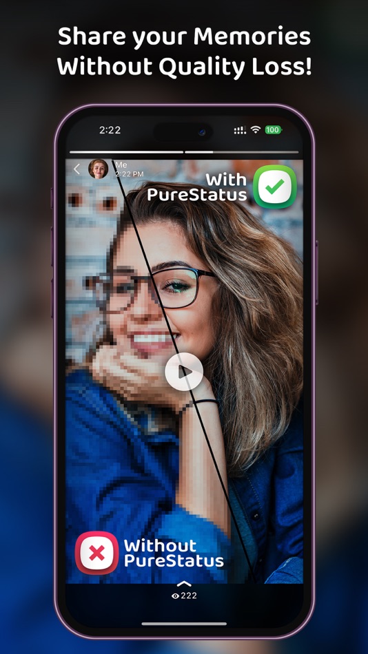 #2. PureStatus: ByeBye Blur Status (iOS) By: DamTech Designs