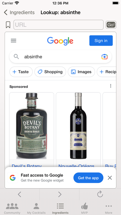 Craft, The Cocktail App Screenshot