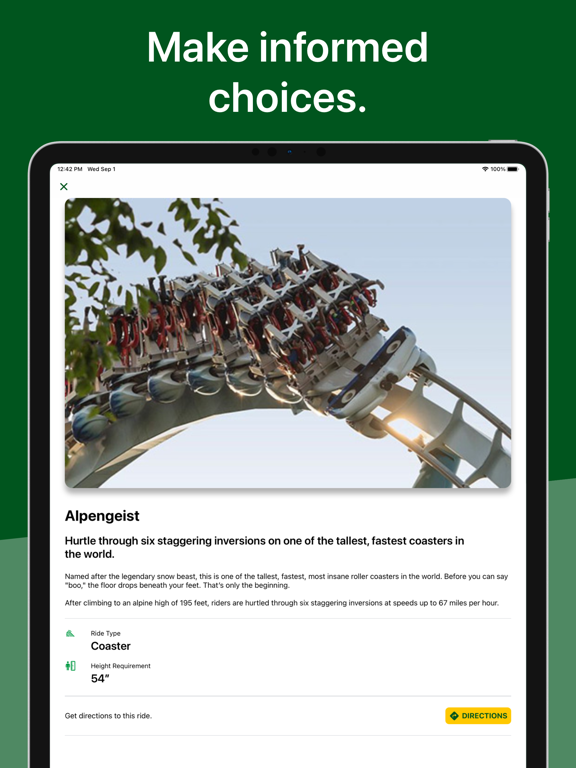 Busch Gardens iPad screenshot 4 - Travel app