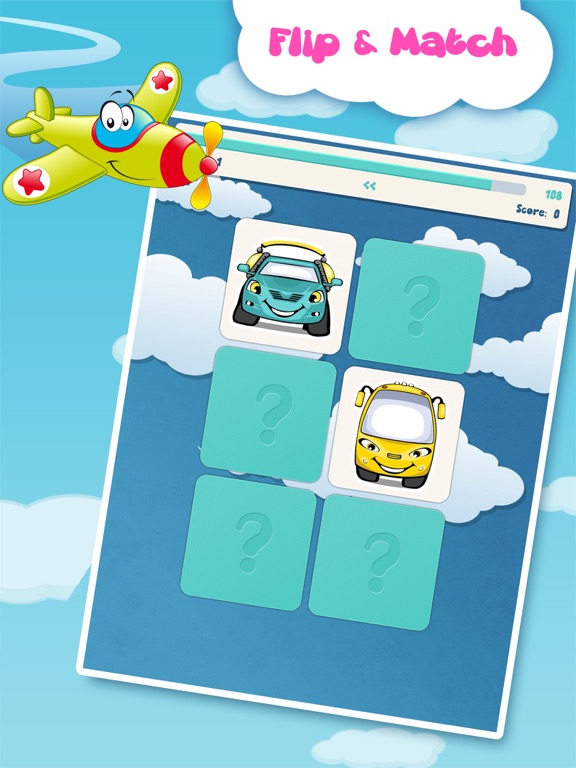 Matching family game: Cars iPad screenshot 5 - Games app