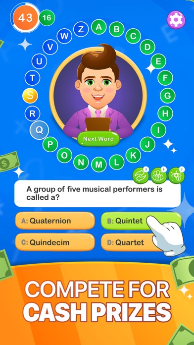 Next Word: Alphabet Questions Screenshot