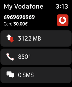 Mi captura de pantalla de Vodafone