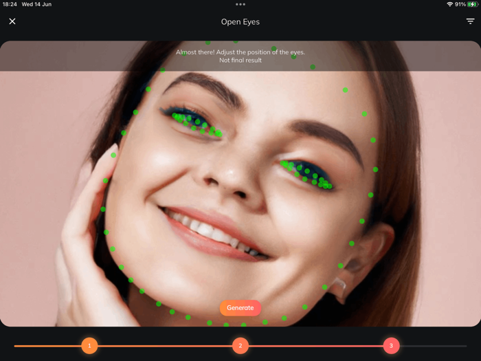 Open Eyes AI Face Editor