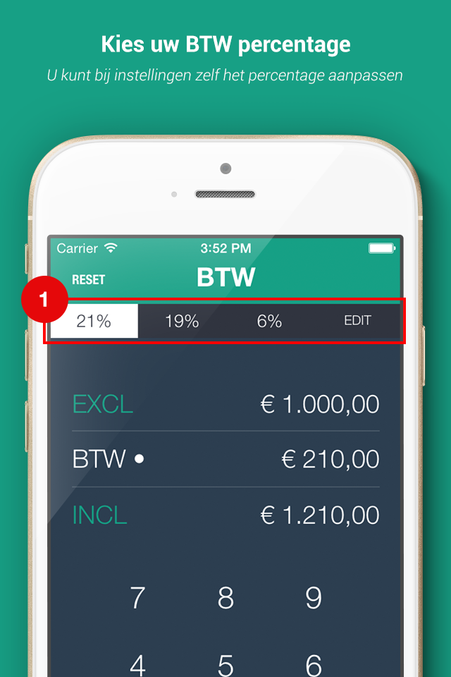BTW berekenen app - BTW