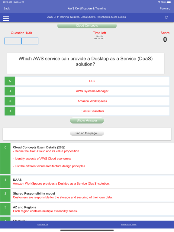 Screenshot #6 pour Ace AWS Cloud Practitioner PRO