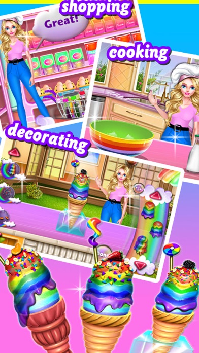 Home Made Rainbow Ice Cream Screenshot