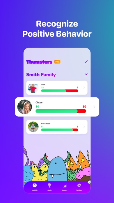 Thumsters - Parenting App Screenshot