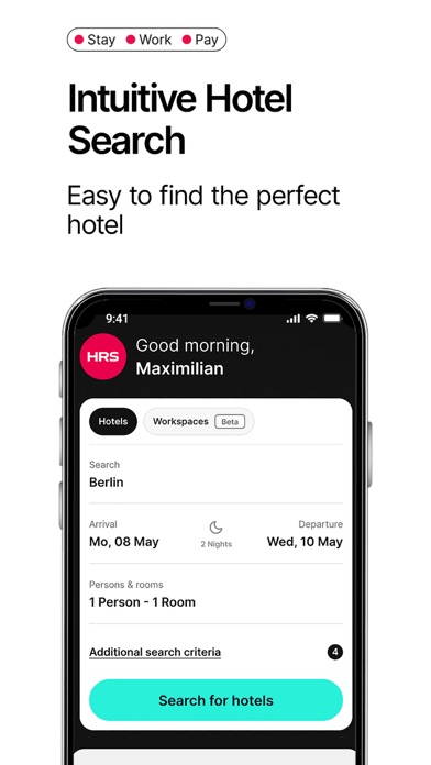 HRS: Stay, Work & Pay Screenshot