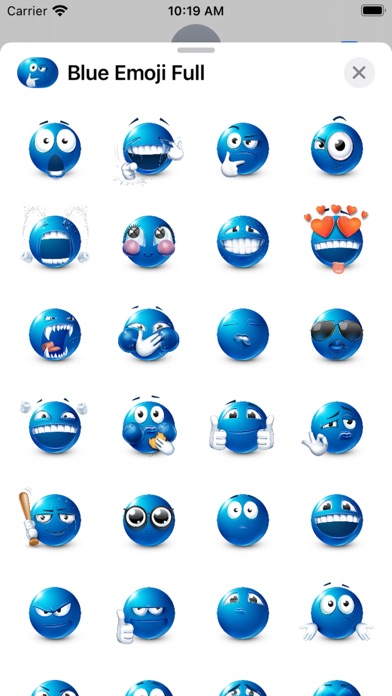 Blue Emoji Screenshot