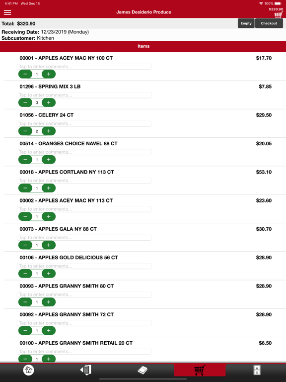 James Desiderio Produce iPad screenshot