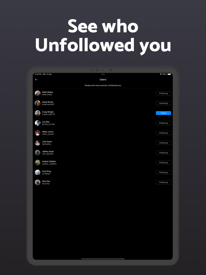 Report King - Follower Tracker