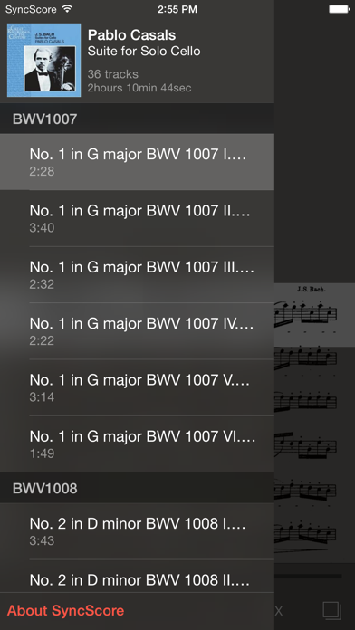 Screenshot #3 pour Bach Cello Suites - SyncScore