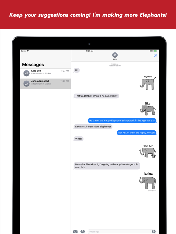 Screenshot #4 pour Happy Elephant Stickers