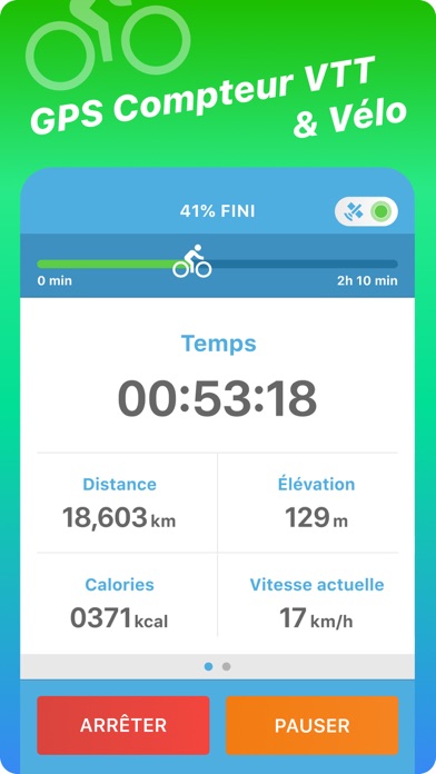 Screenshot #1 pour GPS Сompteur VTT & Vélo