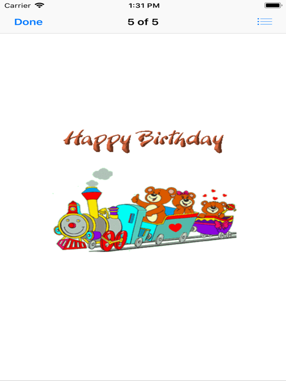 birthday animated stickers iPad screenshot