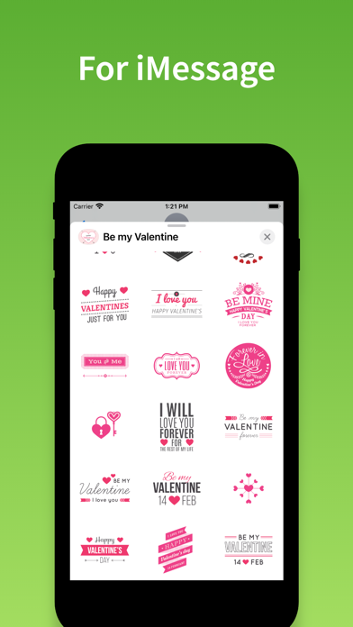 Valentines Day stickers emoji Screenshot