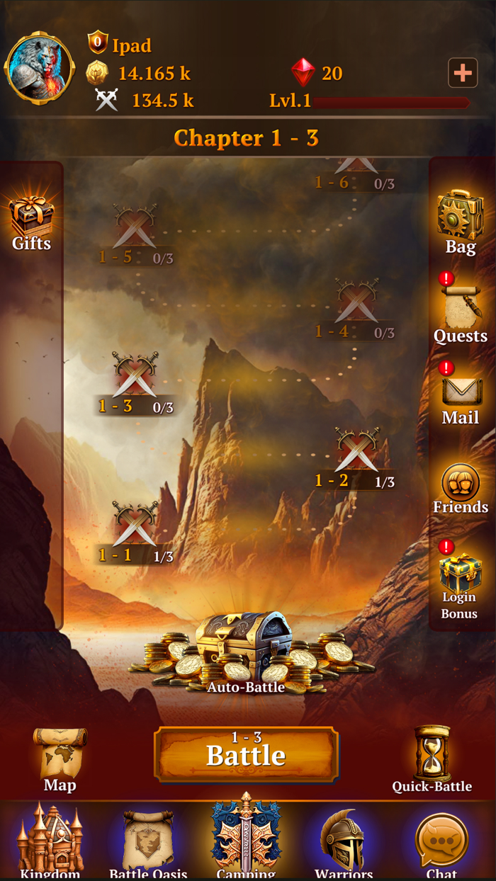 Warrior kings Idle RPG