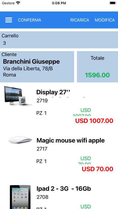 Screenshot #1 pour ClickOrder Ordini Agenti