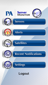 PA Server Monitor for iPhone screenshot