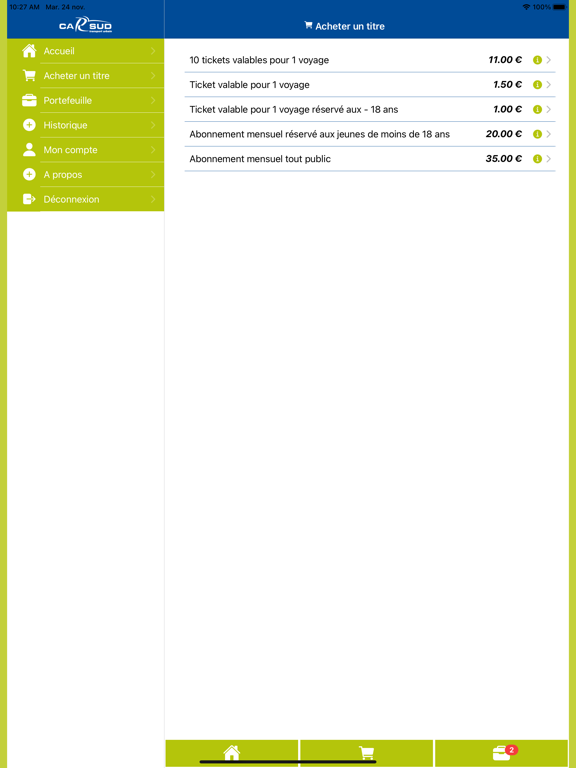 Screenshot #5 pour M-Ticket CARSUD