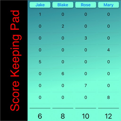 EZ Domino Score Keeping Pad iOS App