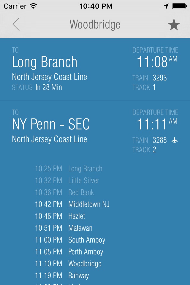 New Jersey Rail - Departures screenshot 2