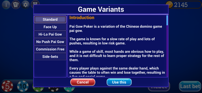 Pai Gow Poker Trainer