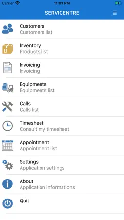 ServiCentre mobile screenshot 2