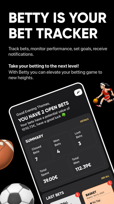 Betty - Sports Bet Tracker Screenshot
