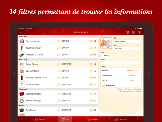 Screenshot #5 pour The Christmas Gift List Pro