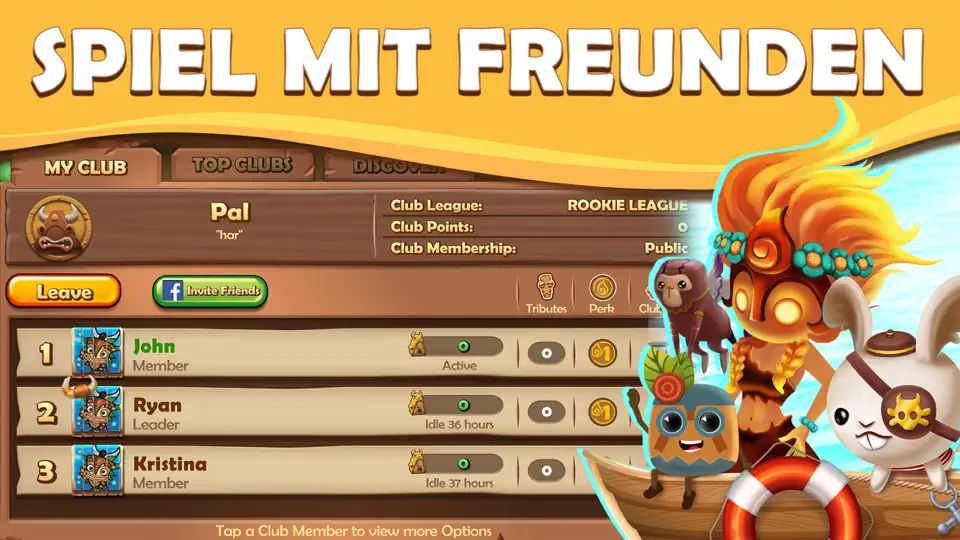 Screenshot von Tiki Solitaire TriPeaks auf dem iPhone 5