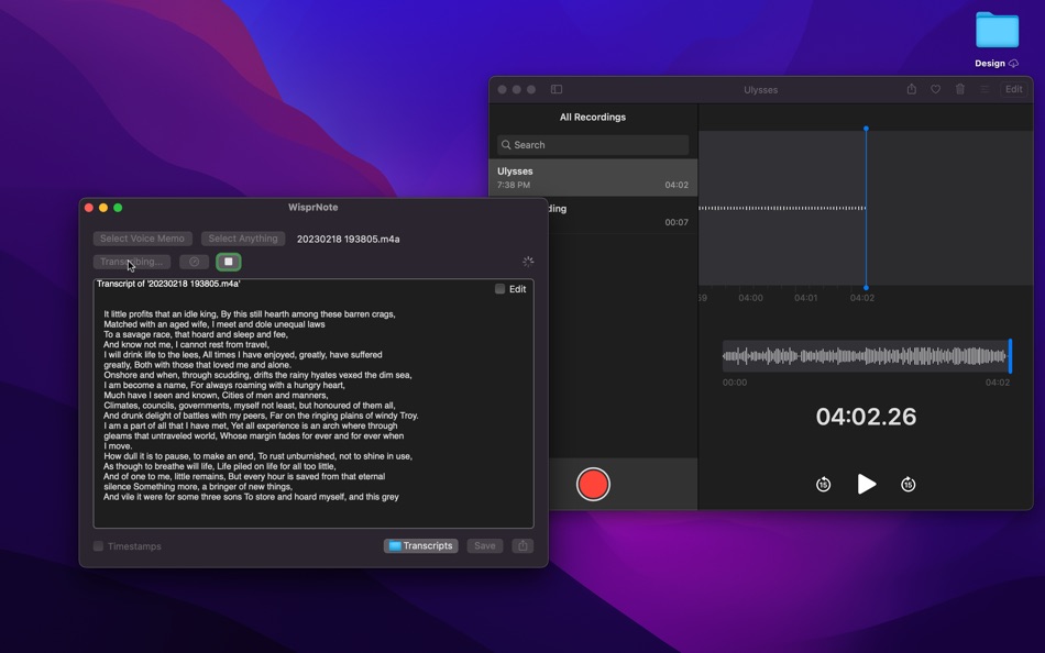 #2. WisprNote (macOS) Με: DOSAYGO