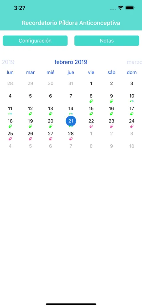 Alarma Píldora Anticonceptiva