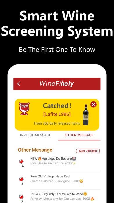 WineFinely: Rare Wine Radar Screenshot
