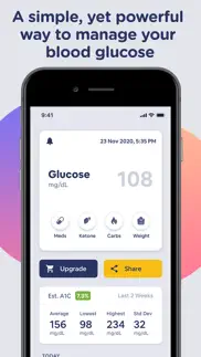 blood sugar tracking glucobyte iphone screenshot 1