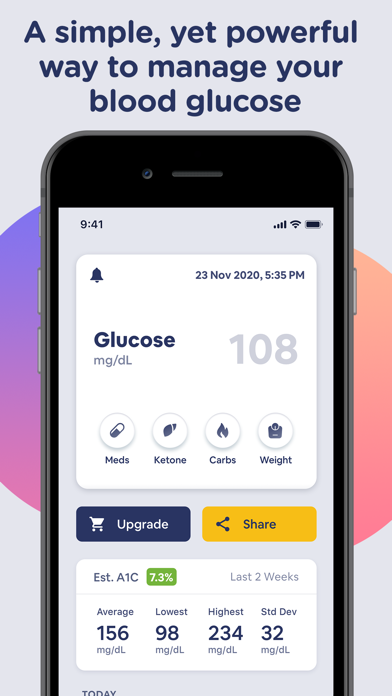 Blood Sugar Tracking Glucobyte Screenshot