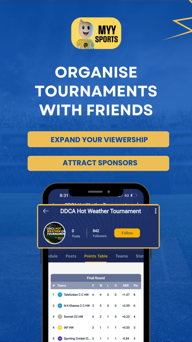 MyySports-Cricket Scoring App Screenshot