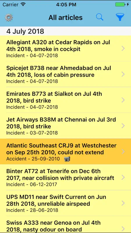 The Aviation Herald screenshot 1 of 6