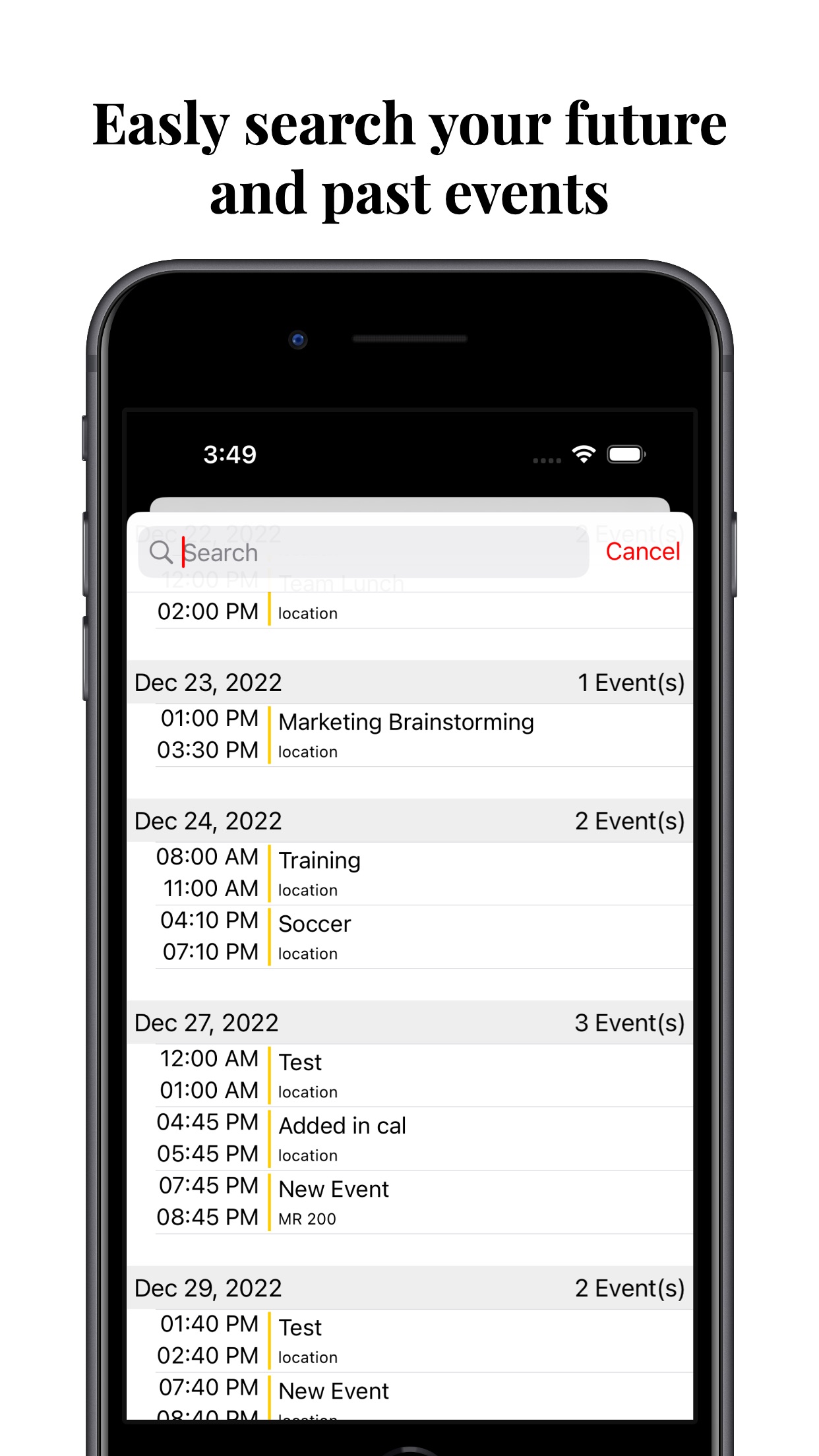 Screenshot do app Week Calendar Pro