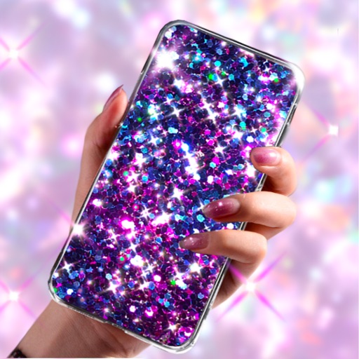 Glitter: Purple Cute Wallpaper iOS App