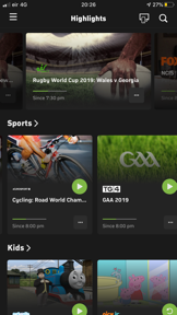 eir TV screenshot