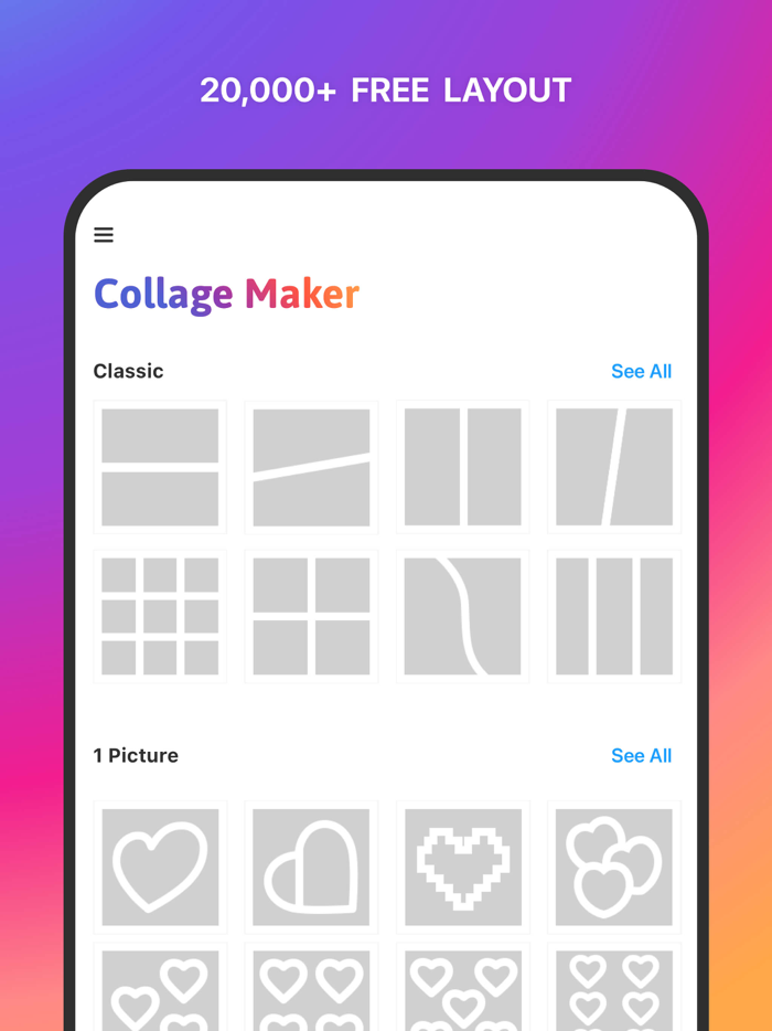 Collage Maker Layout and Avatar