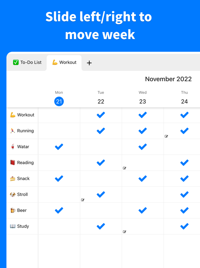Habit Check Calendar