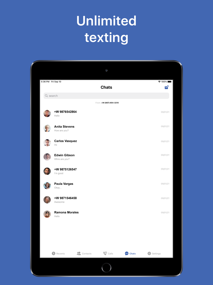 Text App CallingTexting Now