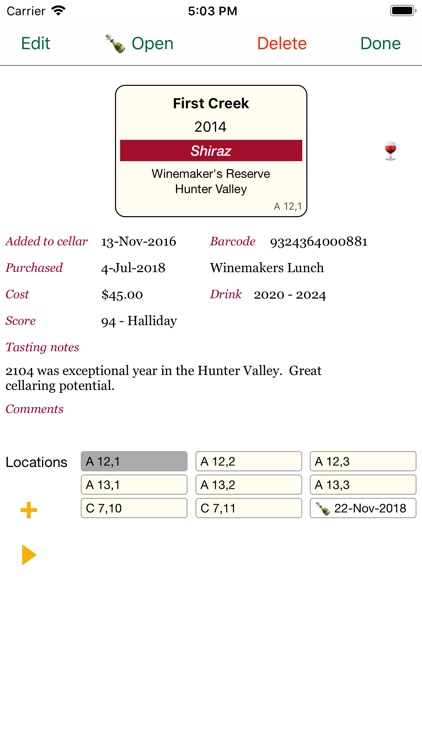 Personal Wine Cellar Database screenshot-5