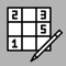 In the Sudoku game you have to fill a 9x9 board with numbers, but cannot use the same number twice in the same row, column and block