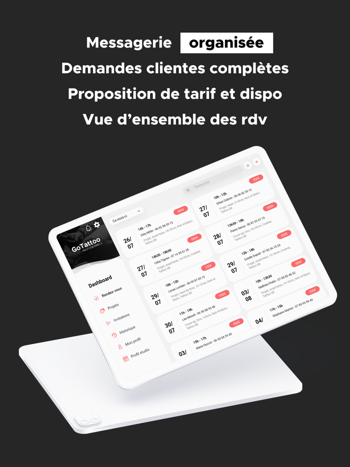 GoTattoo Pro pour tatoueurs