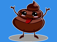Poop emoji and Stickers for text